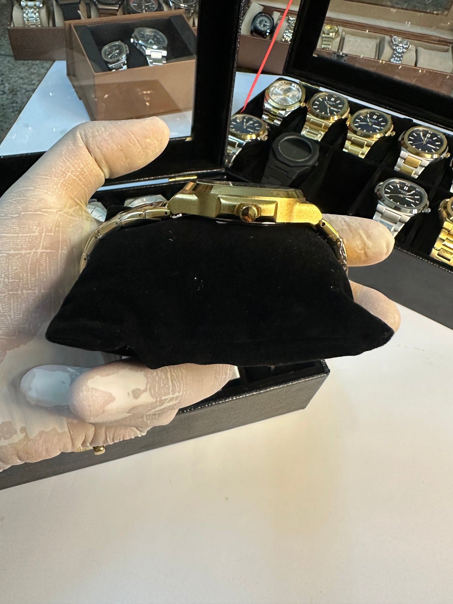 Patek philippe golden watch with black dail