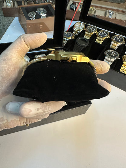 Patek philippe golden watch with black dail